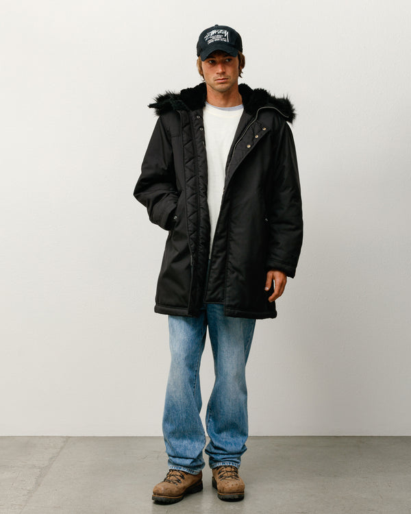 stüssy STÜSSY ALPHA WINTER PARKA Black