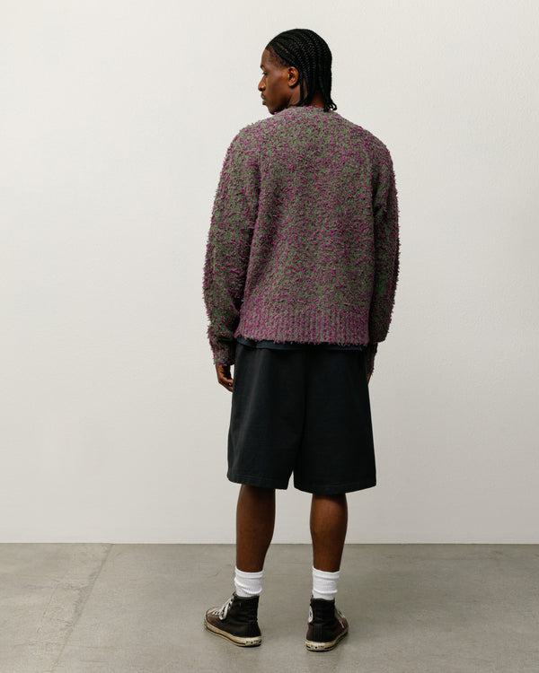 Stüssy TEXTURED CARDIGAN Purple/Green