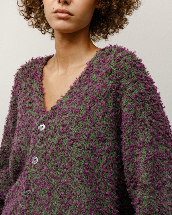 Stüssy TEXTURED CARDIGAN Purple/Green
