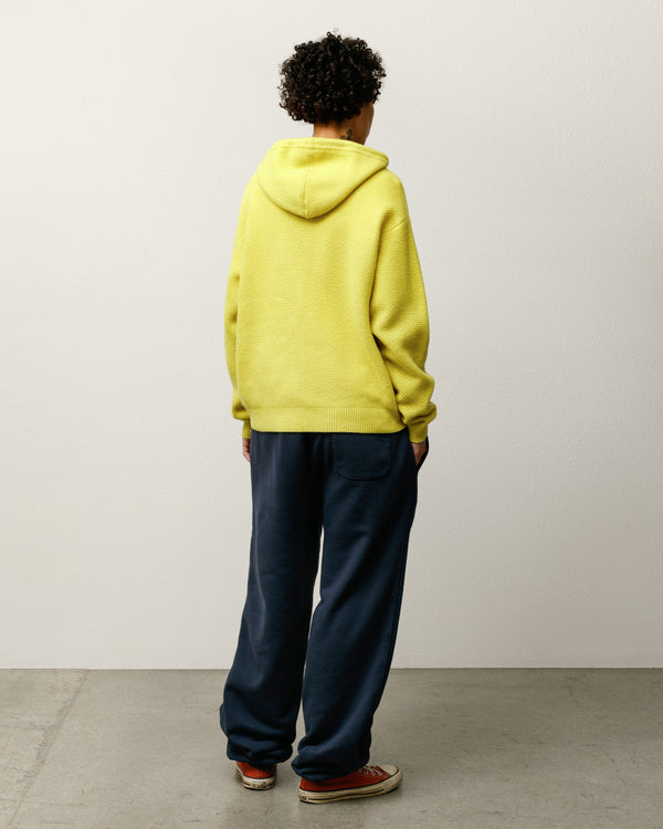 Stüssy TEXTURED ZIP HOODED SWEATER Yellow