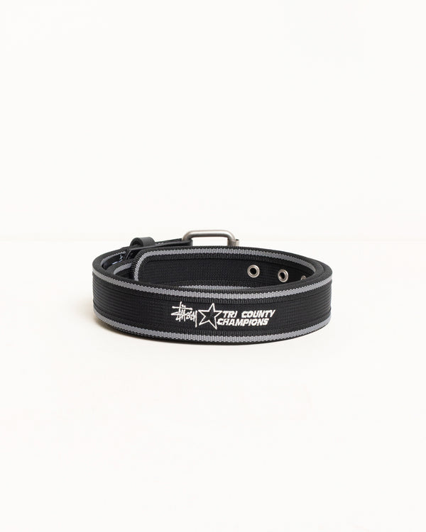 Stüssy TRI COUNTY WEBBING BELT Black