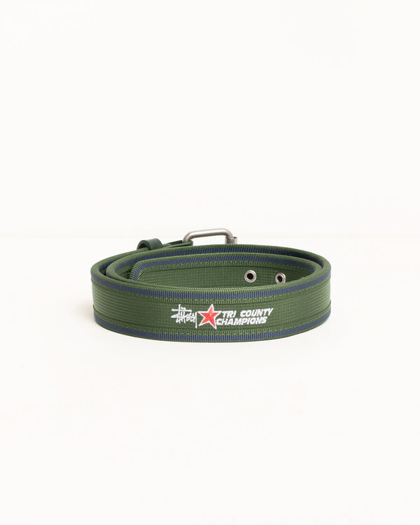 Stüssy TRI COUNTY WEBBING BELT Green
