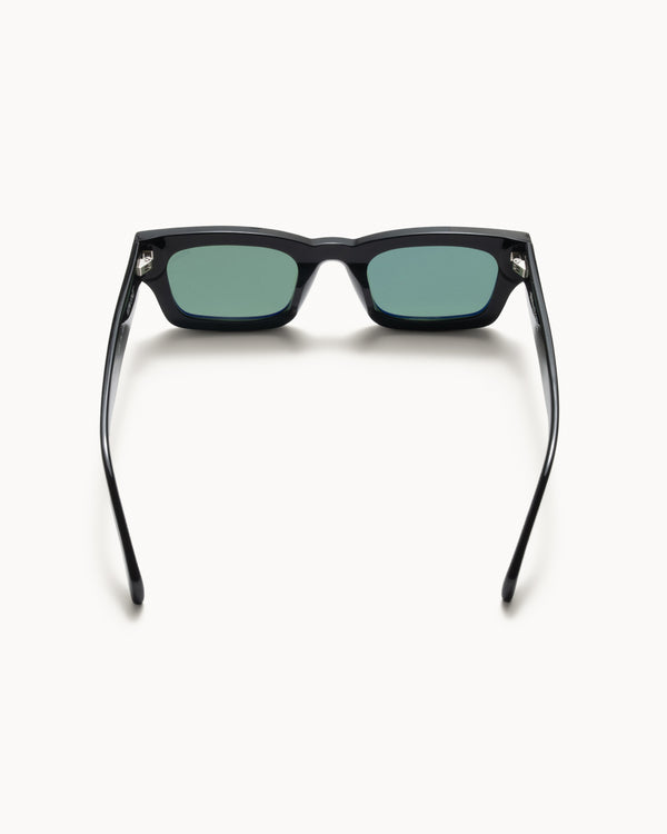 Stüssy VINCENT SUNGLASSES Black / Green Lens