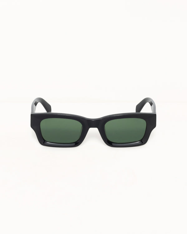 stüssy VINCENT SUNGLASSES Black / Green Lens