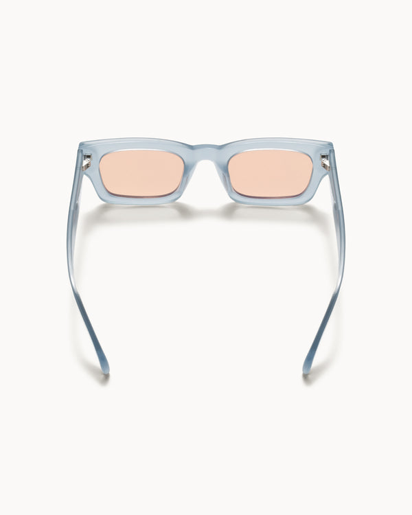Stüssy VINCENT SUNGLASSES Slate Blue / Orange Lens