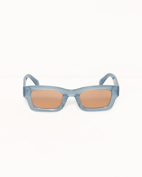 stüssy VINCENT SUNGLASSES Slate Blue / Orange Lens