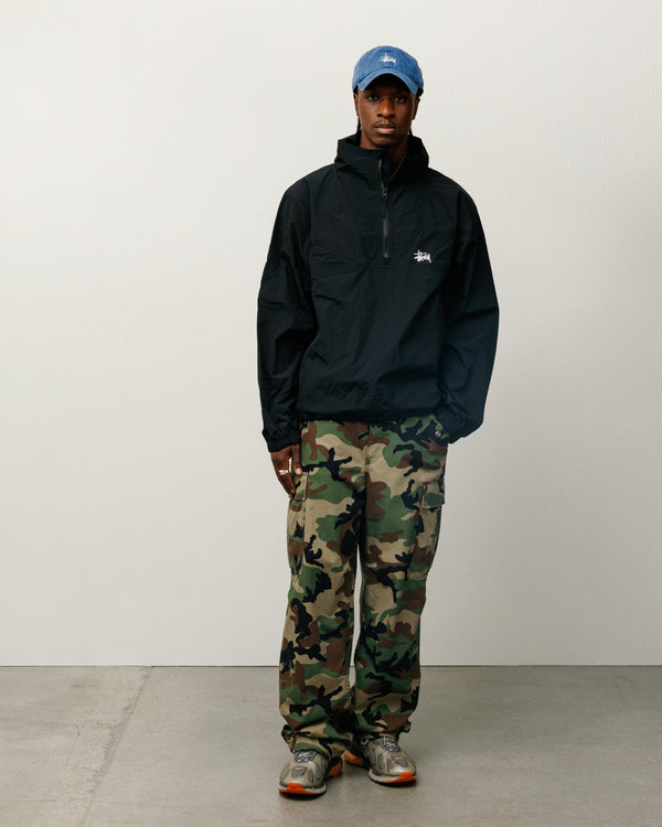 stüssy WARM UP PULLOVER Black