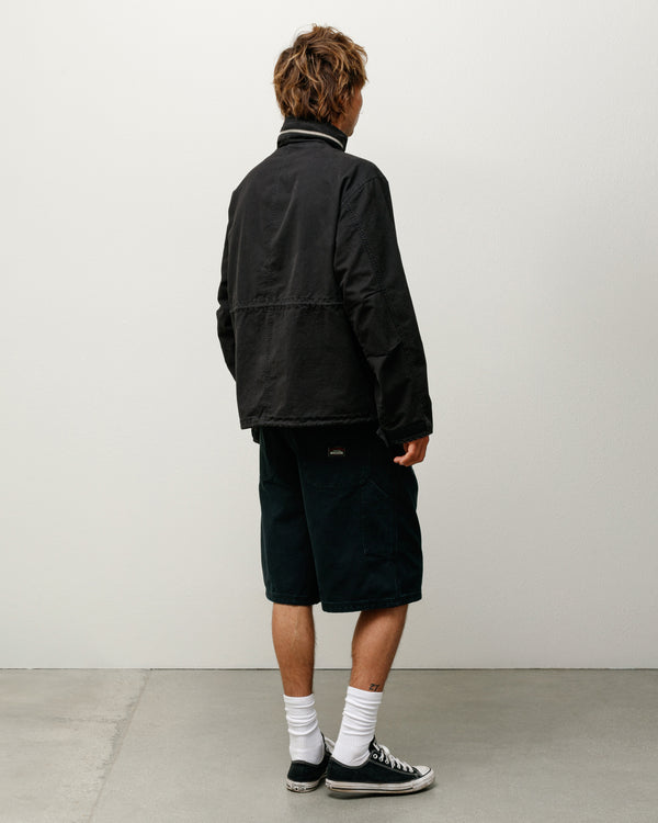 Stüssy WASHED CANVAS WORK SHORT Black