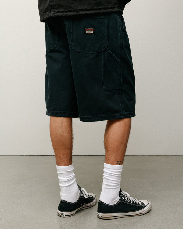 Stüssy WASHED CANVAS WORK SHORT Black