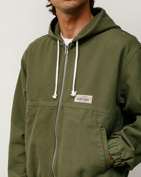 Stüssy WORK JACKET UNLINED CANVAS Olive