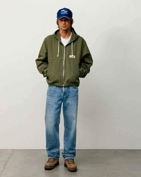 stüssy WORK JACKET UNLINED CANVAS Olive