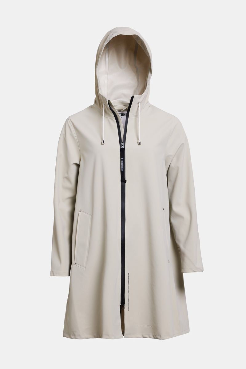 stutterheim Mosebacke Lightweight Zip Matte Raincoat Pelican