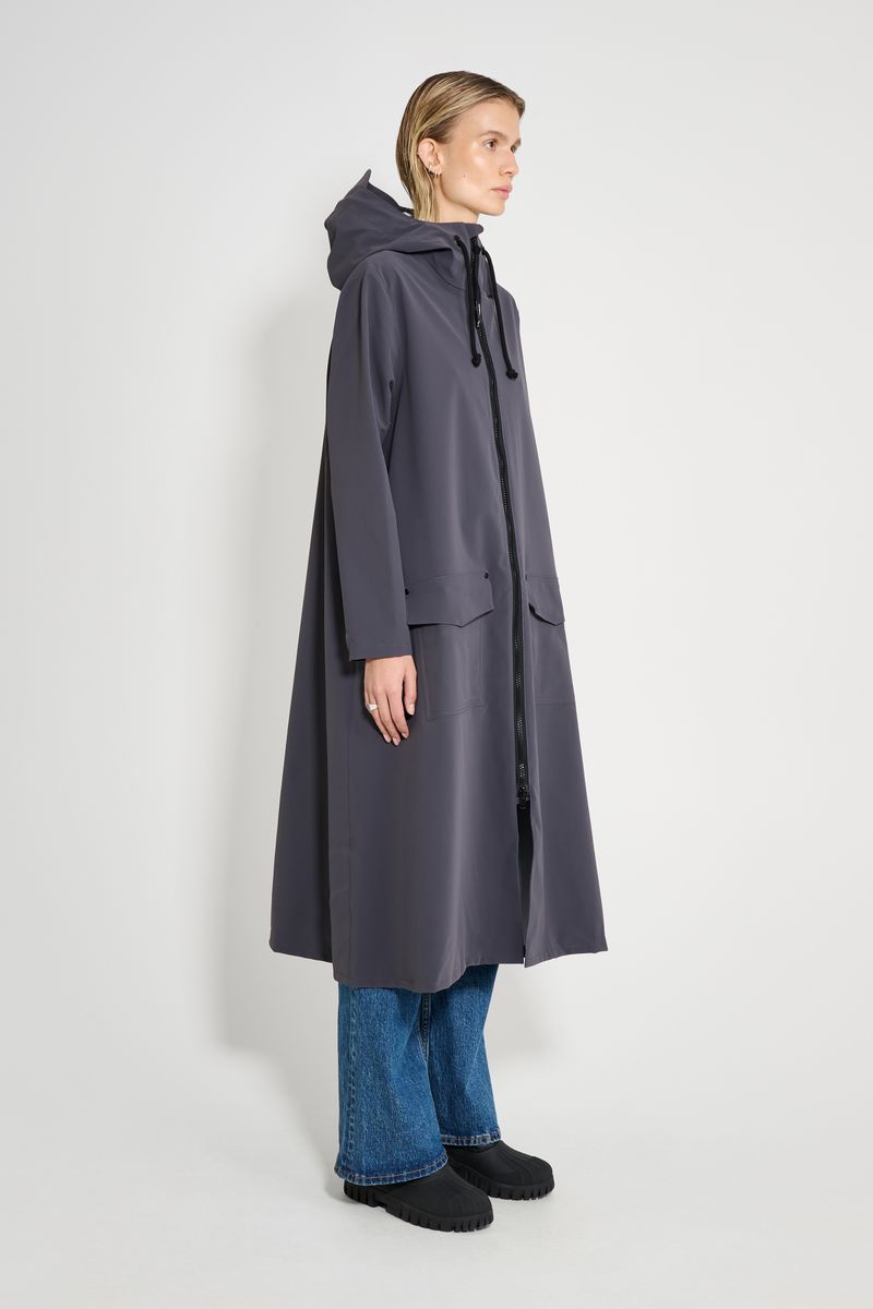 Stutterheim Mosebacke Long Patch Raincoat Mystic Blue