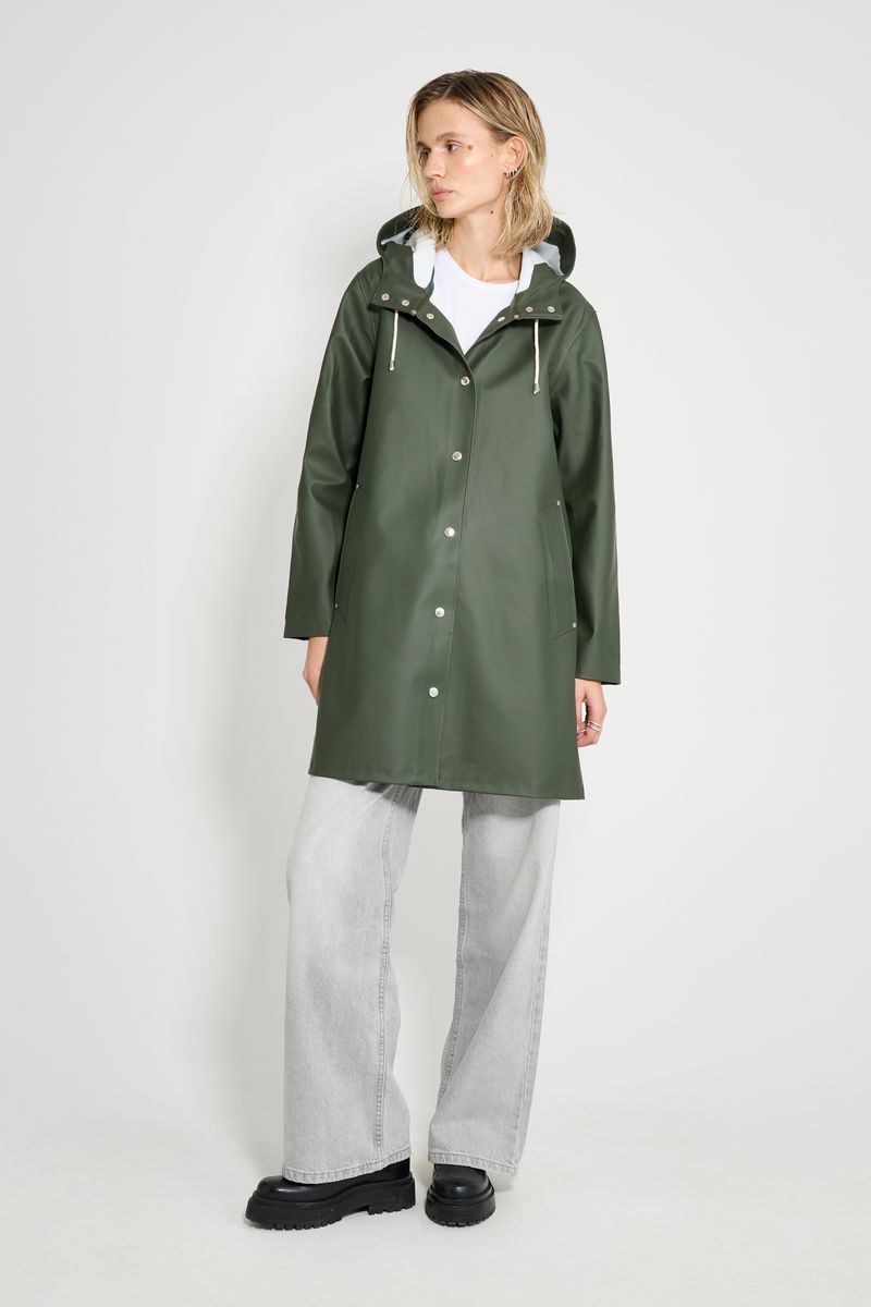 Stutterheim Mosebacke Original A-Line Raincoat Green