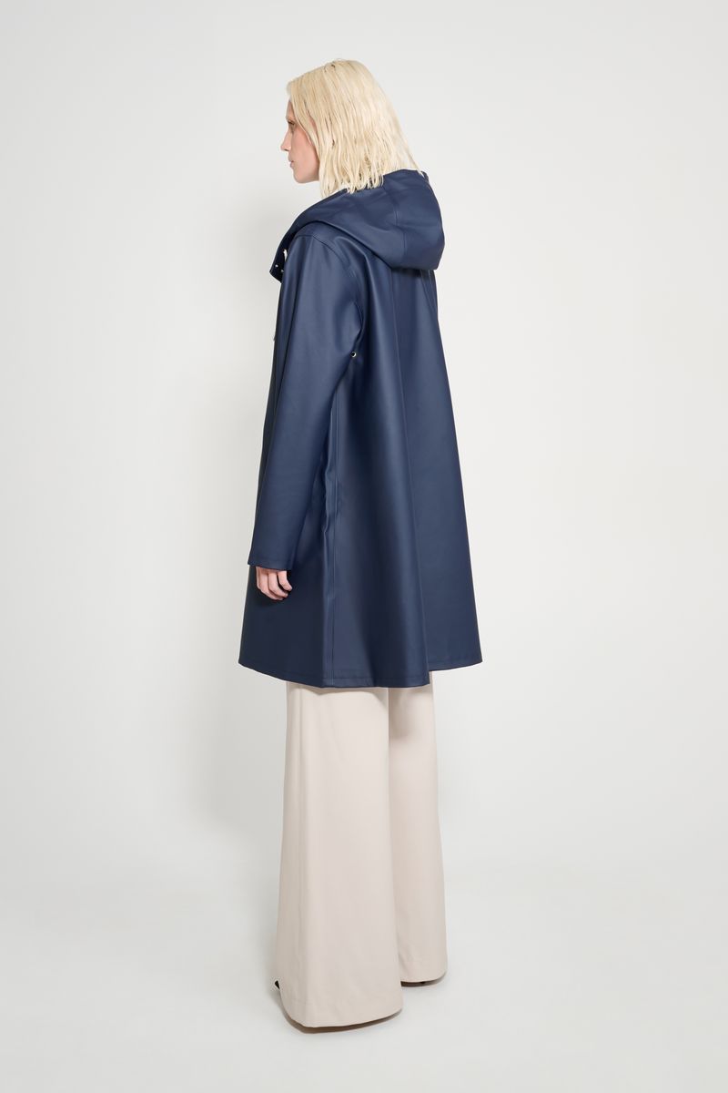 Stutterheim Mosebacke Original A-Line Raincoat Navy