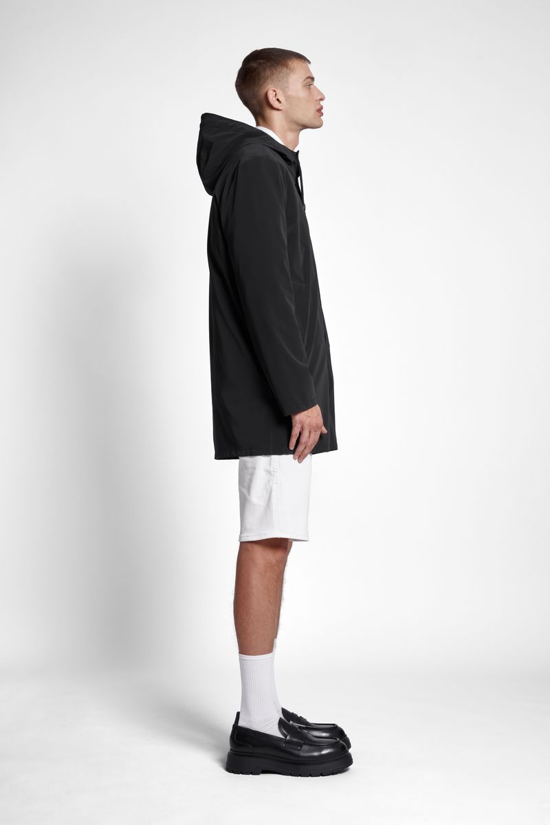 Stutterheim Stockholm Lightweight Matte Raincoat Black
