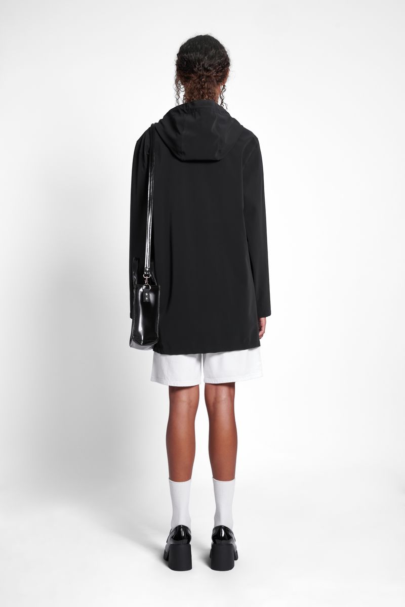 Stutterheim Stockholm Lightweight Matte Raincoat Black