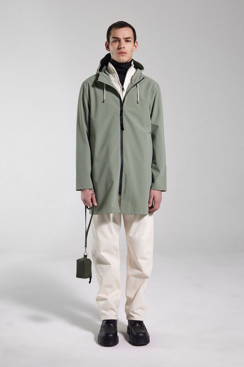 Stutterheim Stockholm Lightweight Zip Matte Raincoat Comet