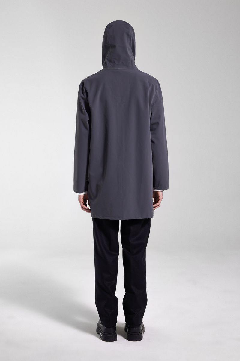 Stutterheim Stockholm Lightweight Zip Matte Raincoat Metal