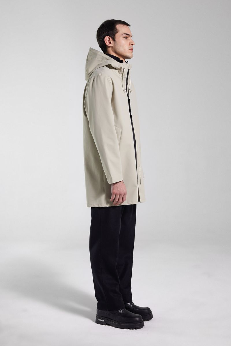 Stutterheim Stockholm Lightweight Zip Matte Raincoat Pelican