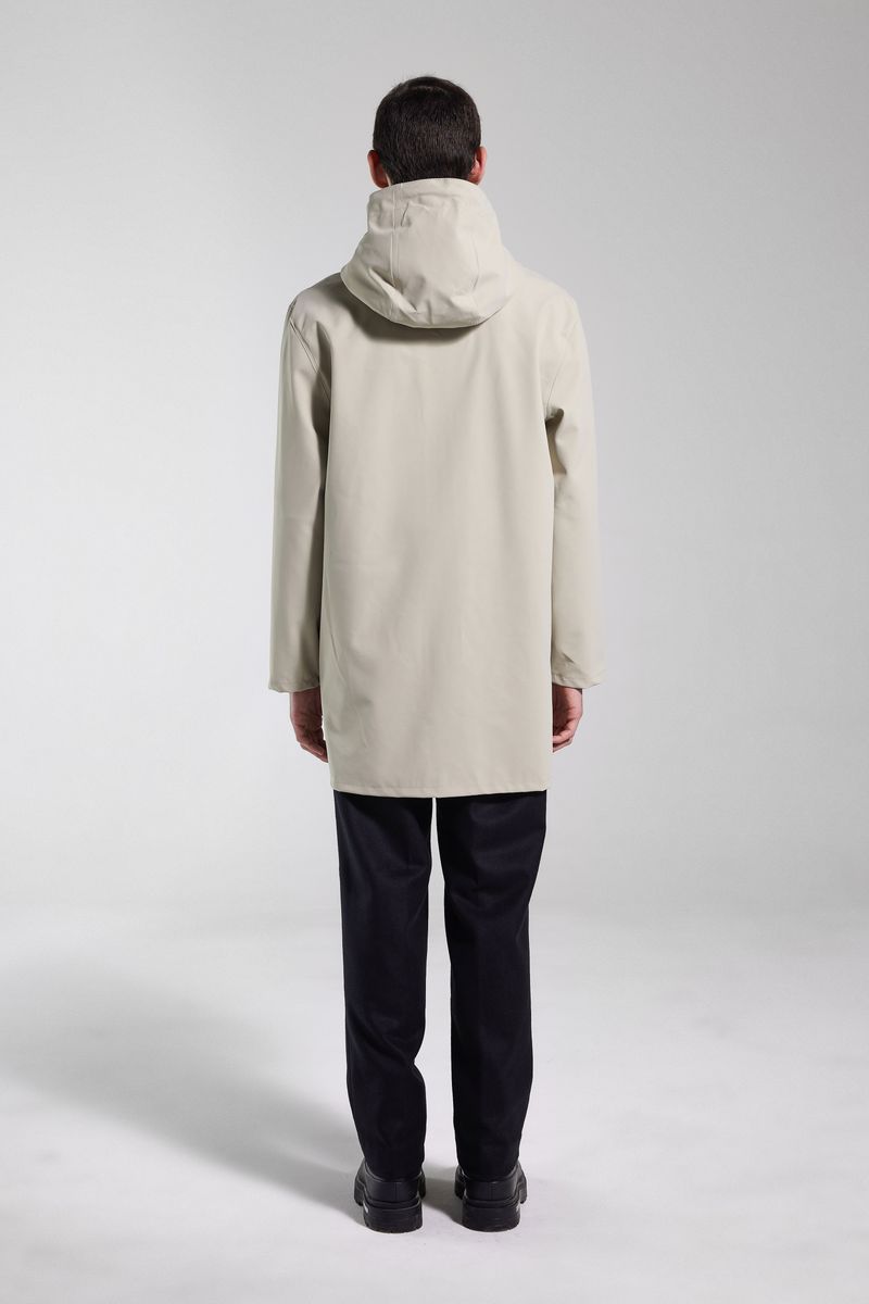 Stutterheim Stockholm Lightweight Zip Matte Raincoat Pelican