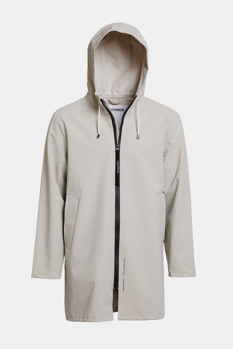 stutterheim Stockholm Lightweight Zip Matte Raincoat Pelican