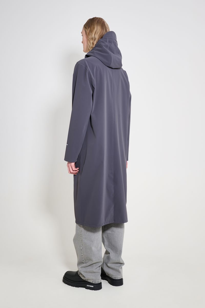 Stutterheim Stockholm Long Patch Raincoat Mystic Blue