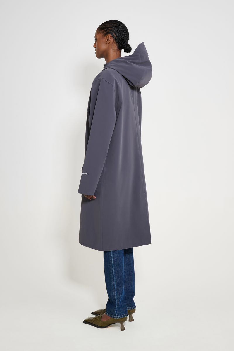 Stutterheim Stockholm Long Patch Raincoat Mystic Blue