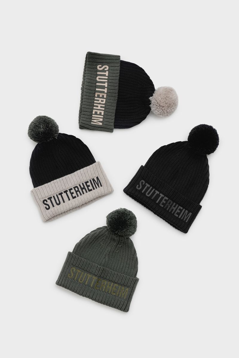 stutterheim April Beanie Light Sand/Black