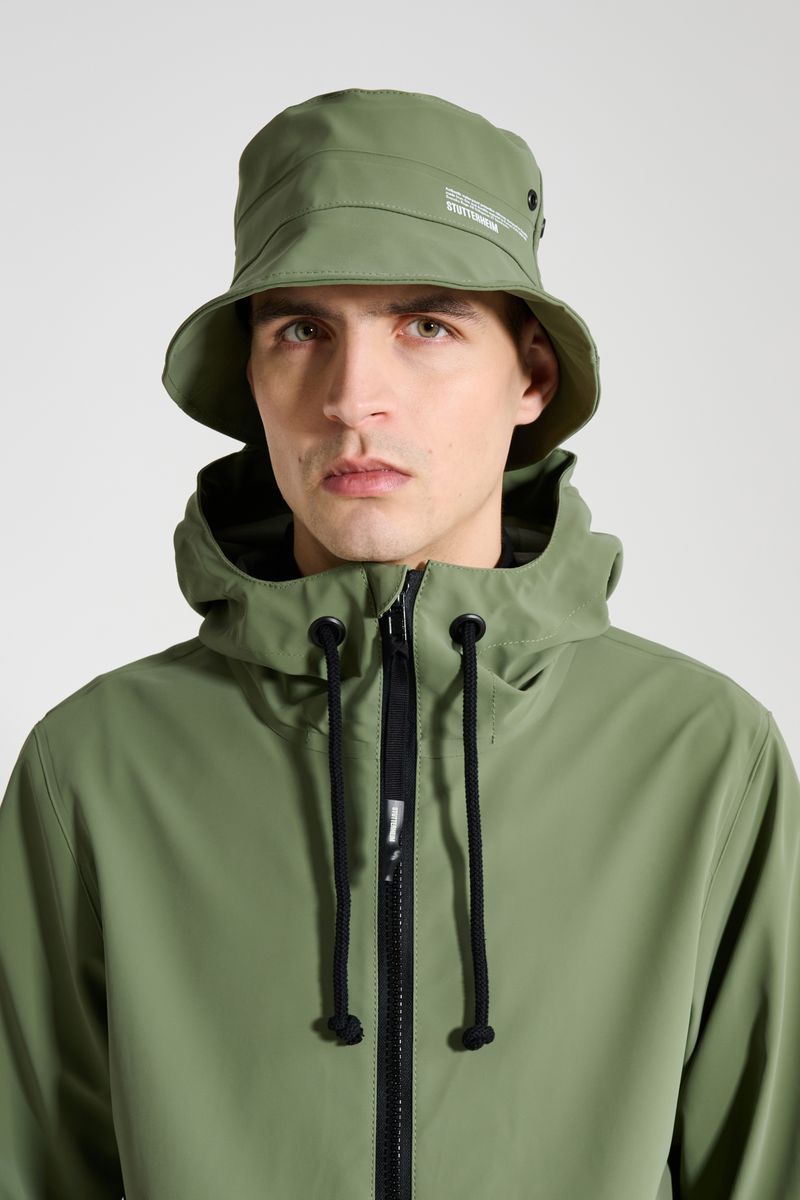 Stutterheim Beckholmen Matte Bucket Hat Dry Green