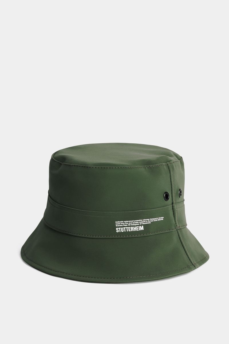 Stutterheim Beckholmen Matte Bucket Hat Green