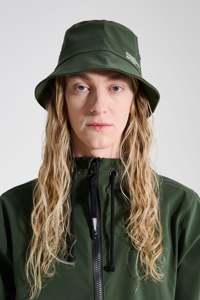 Stutterheim Beckholmen Matte Bucket Hat Green