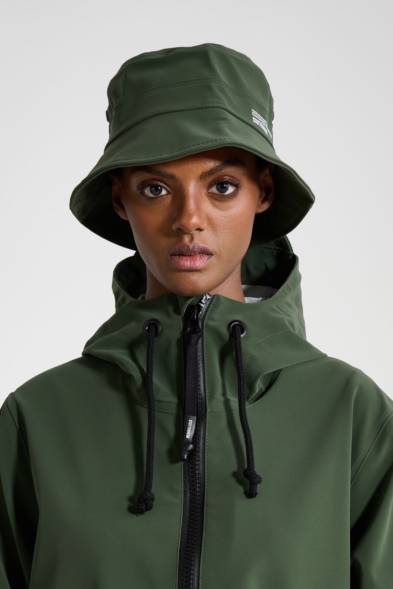 Stutterheim Beckholmen Matte Bucket Hat Green