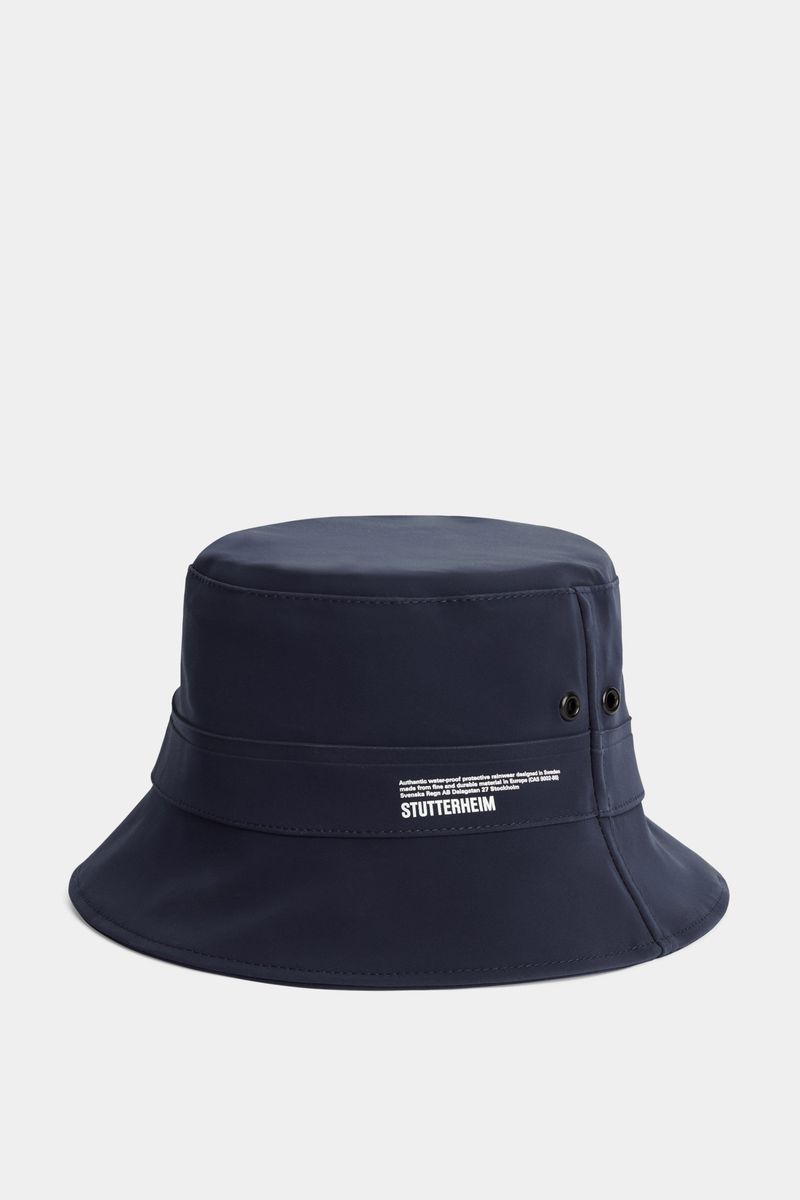 Stutterheim Beckholmen Matte Bucket Hat Navy