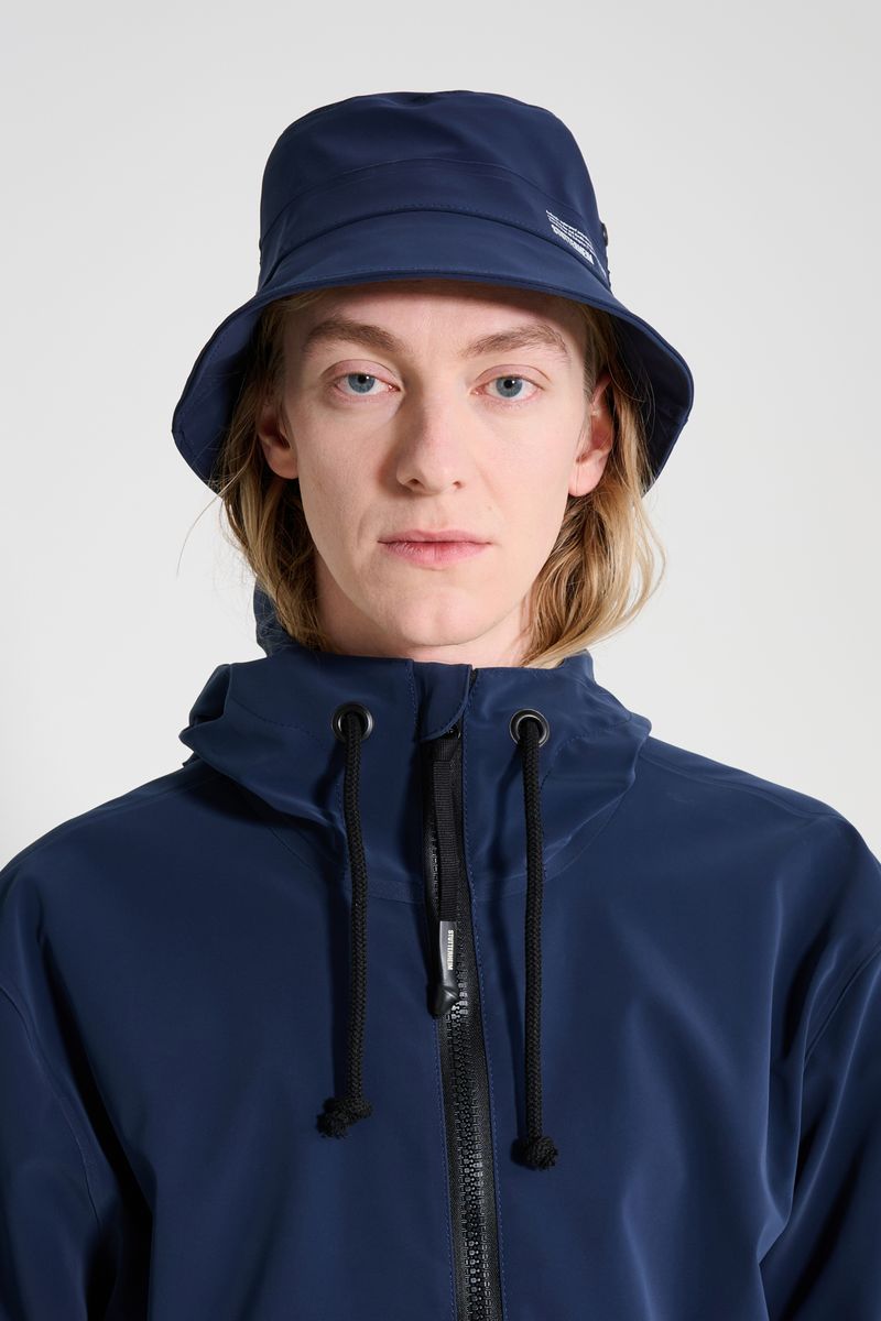 stutterheim Beckholmen Matte Bucket Hat Navy