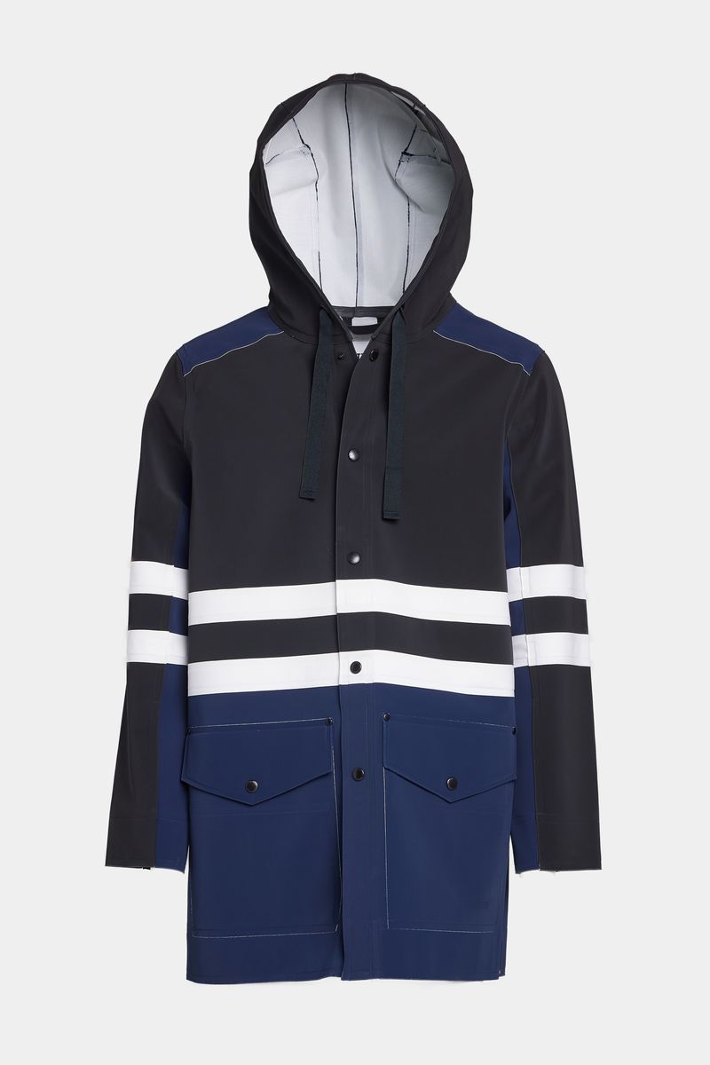 stutterheim Blackeberg Raincoat Black/Navy/White