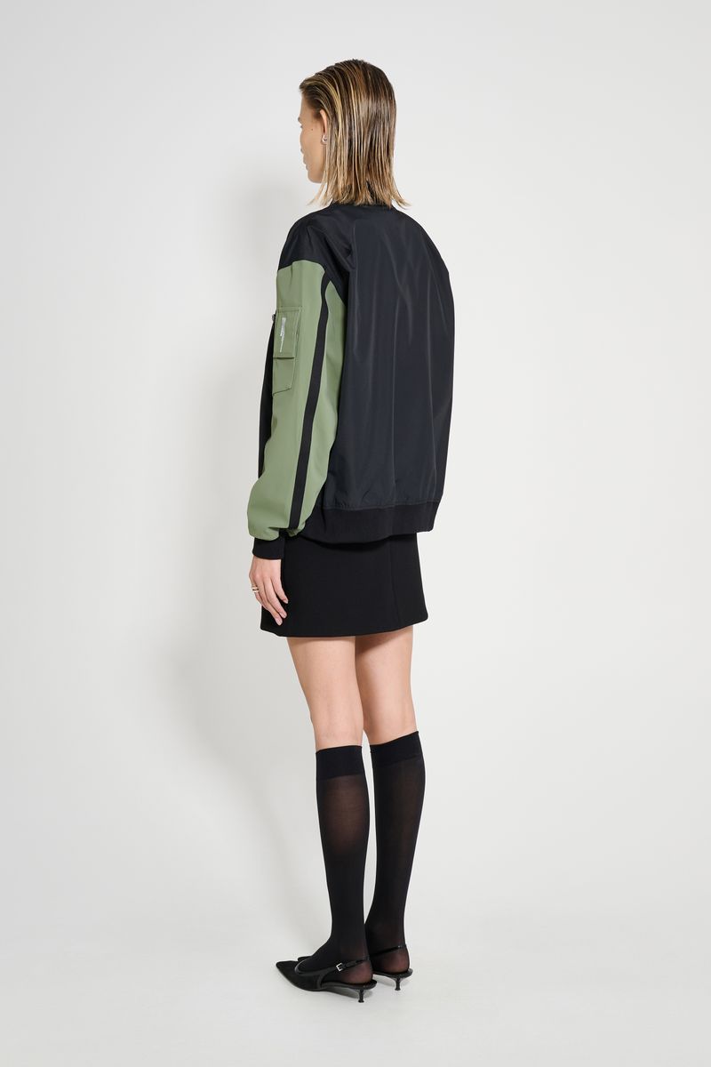 Stutterheim Bredsand Zip Bomber Jacket Black