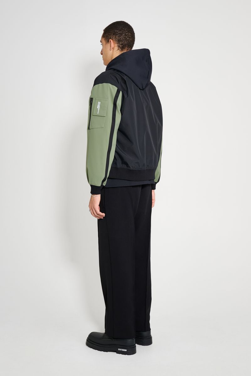 Stutterheim Bredsand Zip Bomber Jacket Black