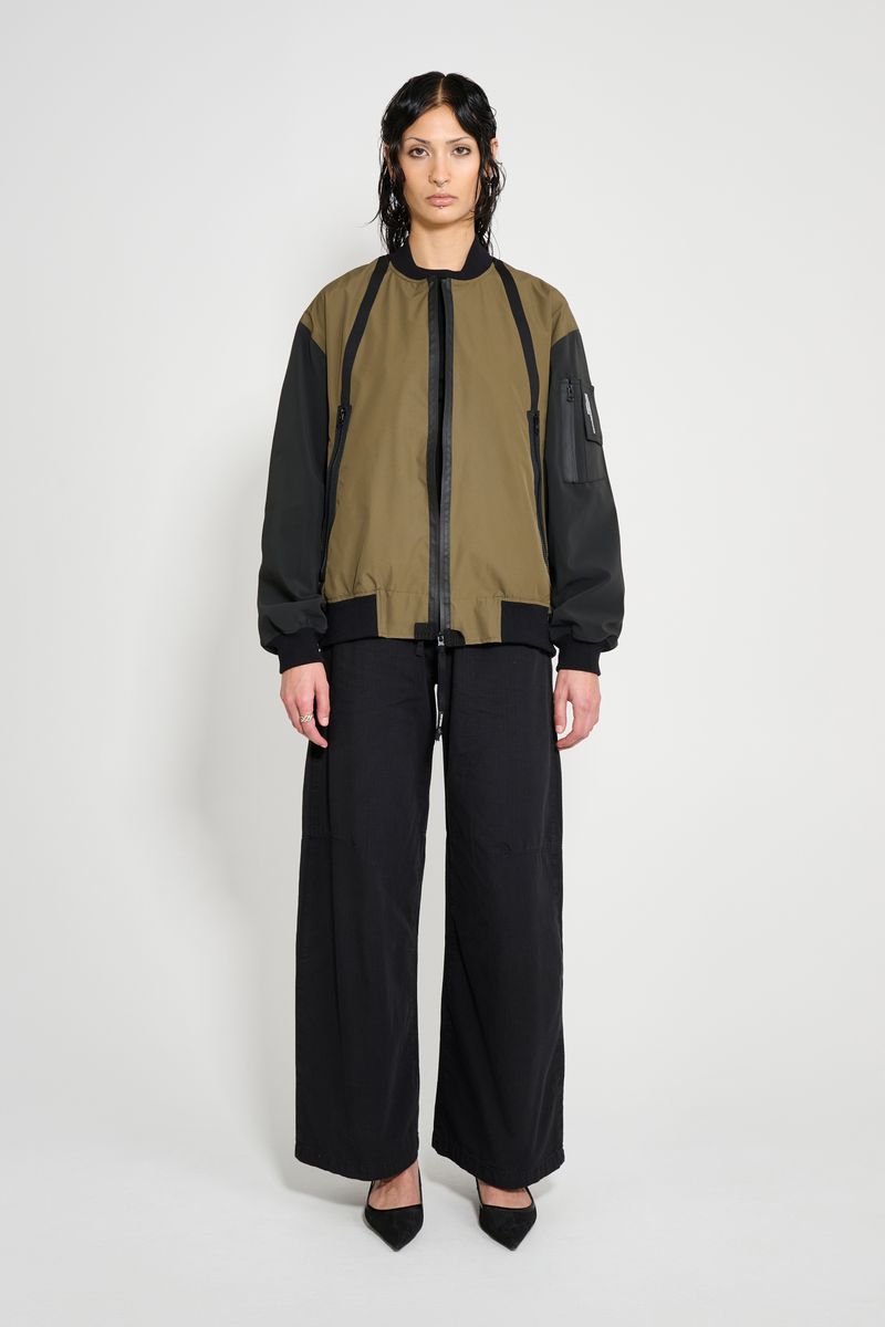 Stutterheim Bredsand Zip Bomber Jacket Green
