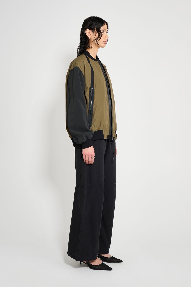 Stutterheim Bredsand Zip Bomber Jacket Green