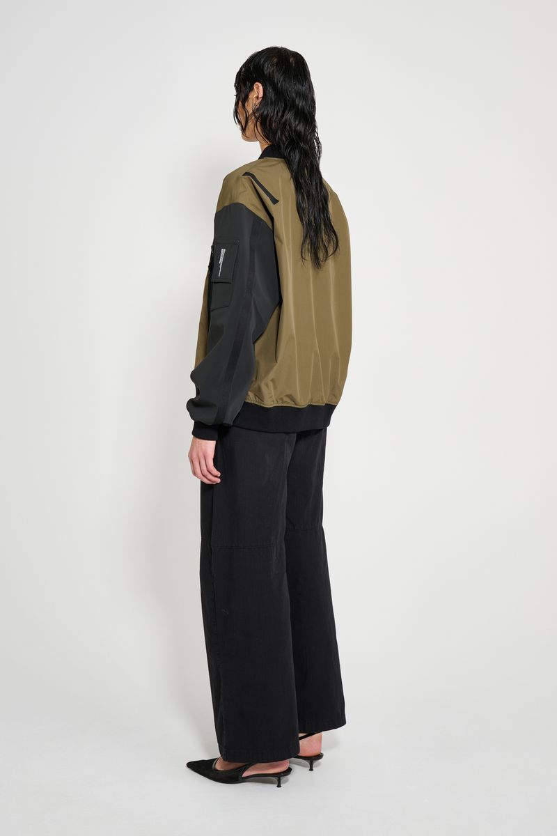 Stutterheim Bredsand Zip Bomber Jacket Green