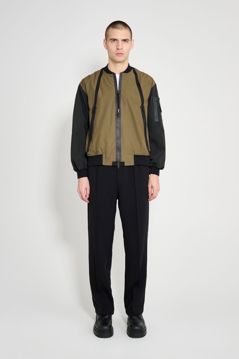 Stutterheim Bredsand Zip Bomber Jacket Green