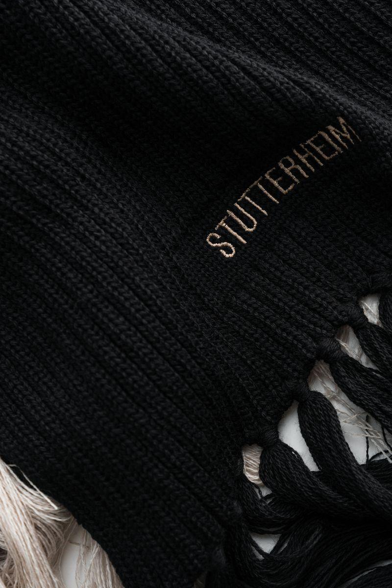 Stutterheim Fringe Scarf Black