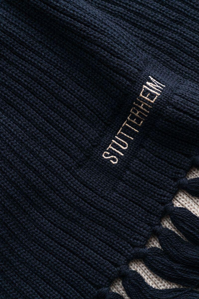 Stutterheim Fringe Scarf Navy