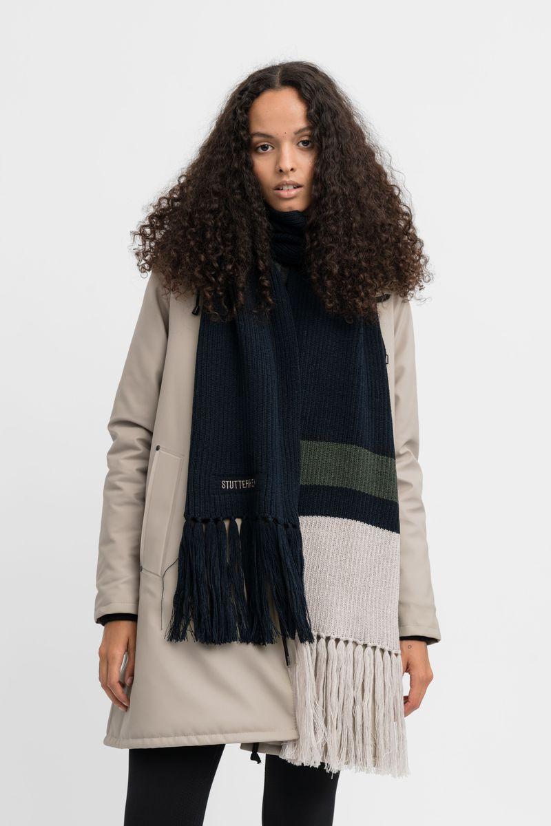 Stutterheim Fringe Scarf Navy