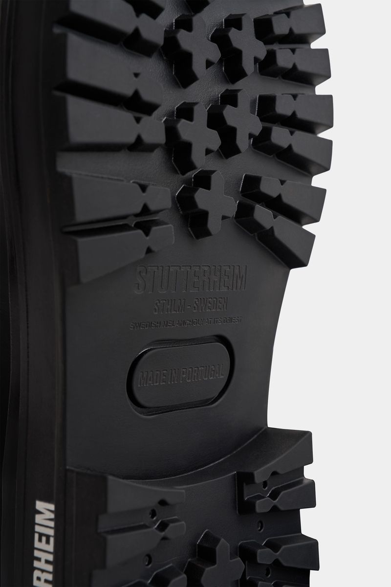 Stutterheim High Walker Leather Boots Ivory