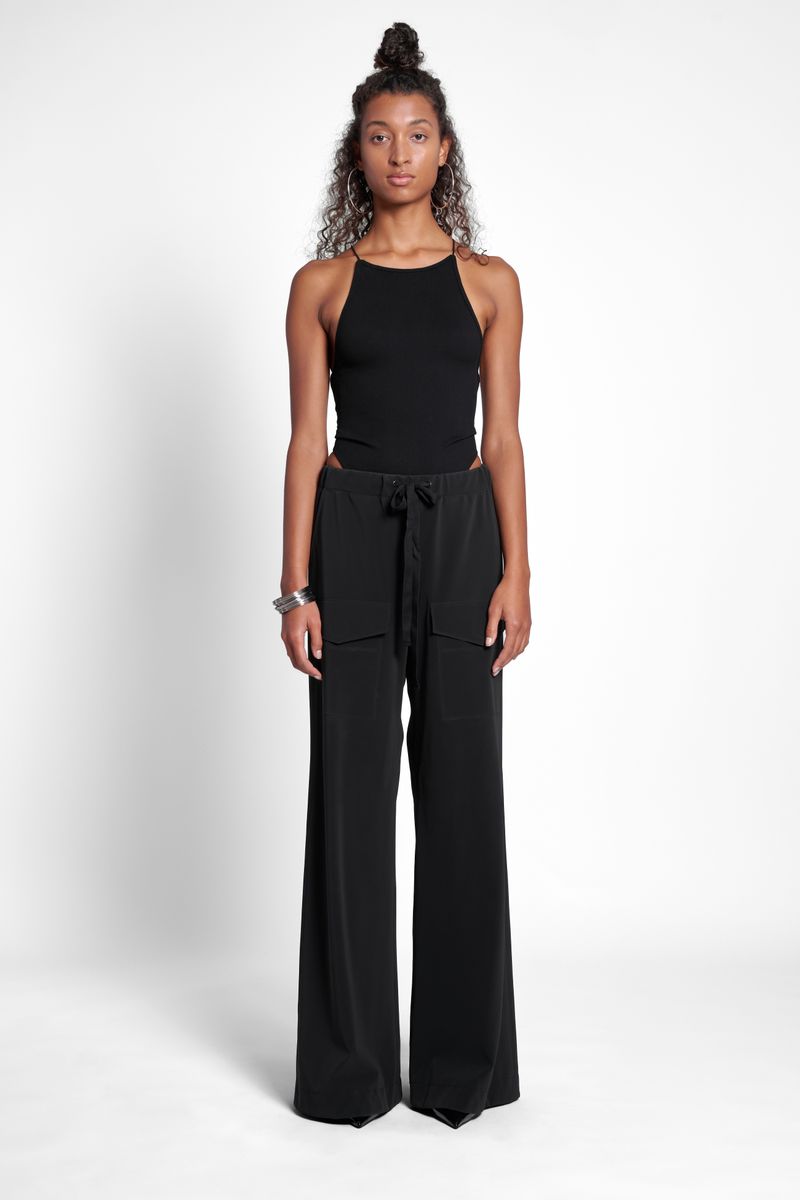 stutterheim Jarla Matte Trousers Black