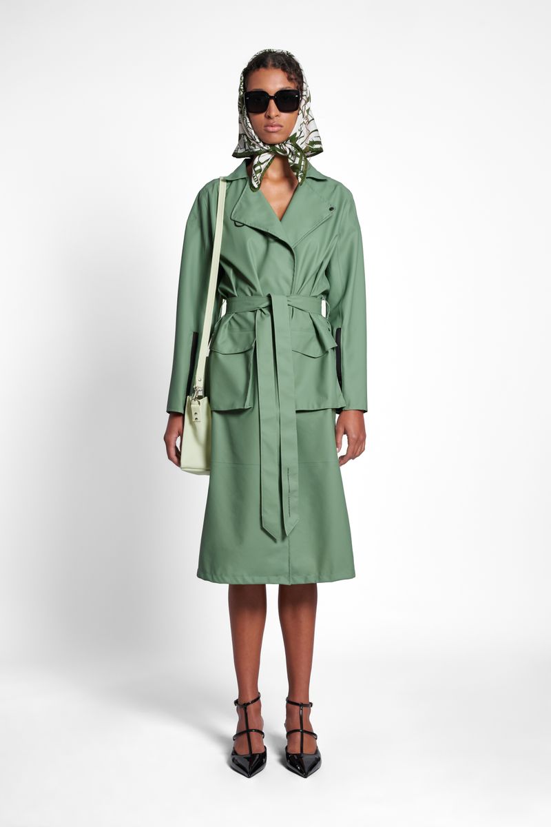 Stutterheim Kista Trench Coat Loden Green