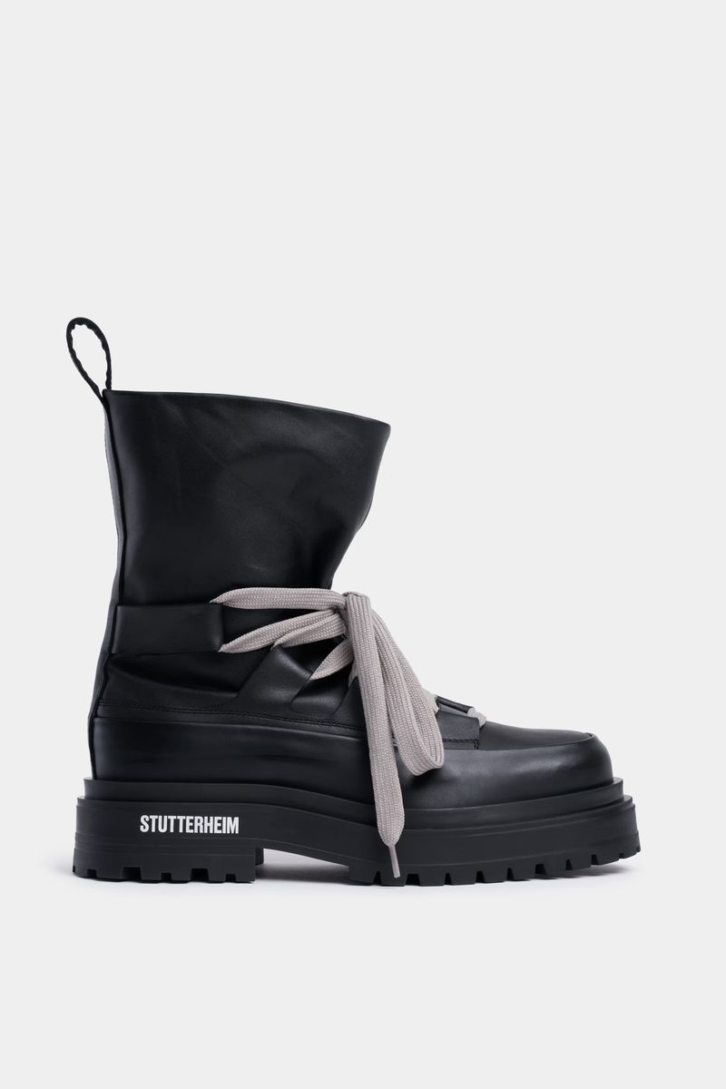 Stutterheim Lace Walker Leather Black