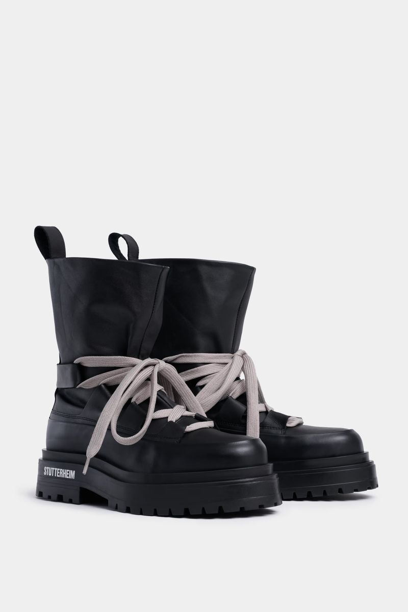 stutterheim Lace Walker Leather Black